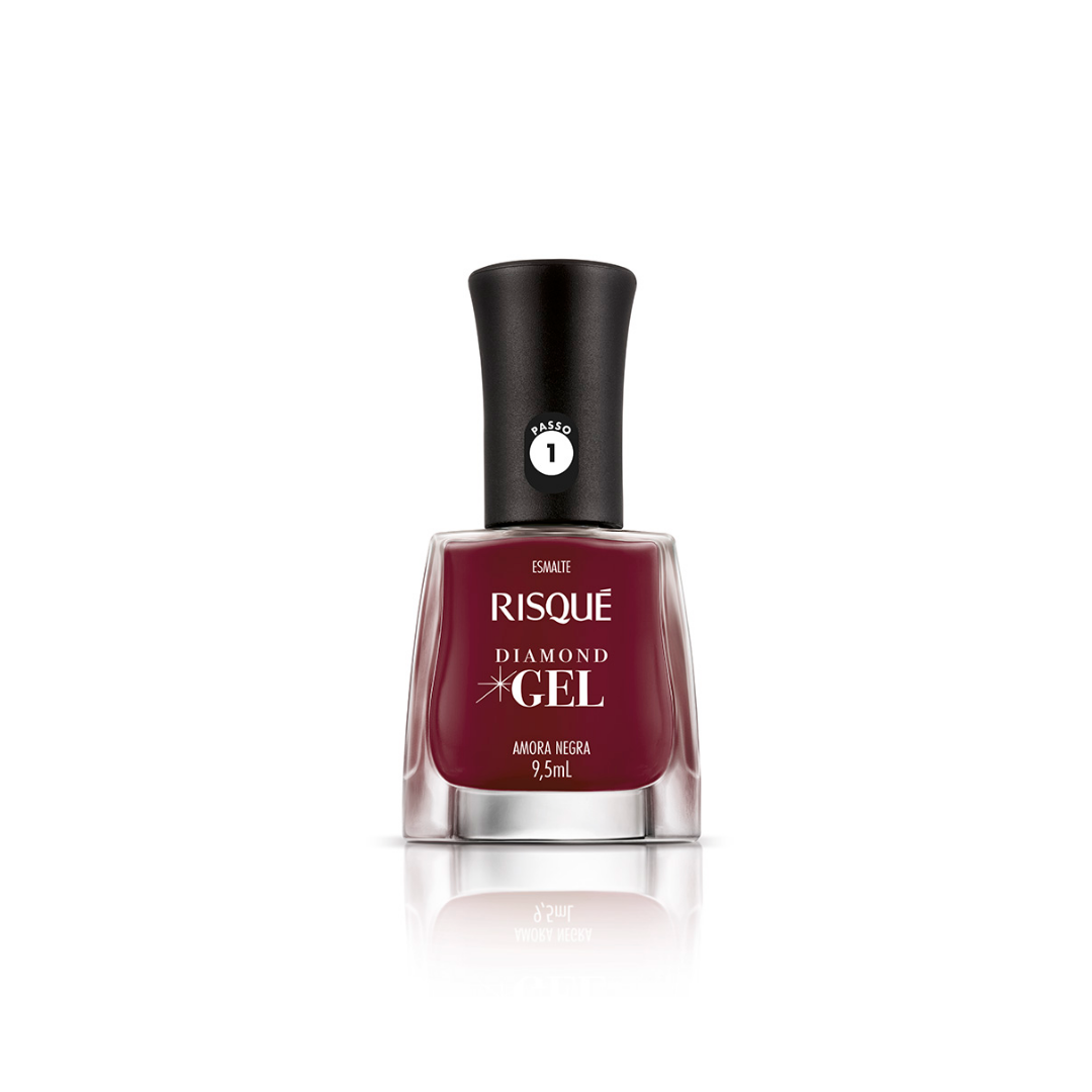 Risqué Esmalte Diamond Gel: Amora Negra (9,5ml)